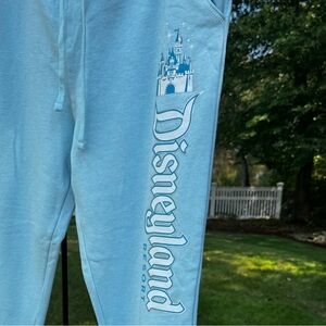 Walt Disney World Resort Castle Light Baby Blue Jogger Pant Sweatpants Pant
